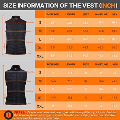 AICARSHI Heated Vest with Battery for Men Women Adjustable Lightweight Electric Heating Vest for Hiking (Medium, Men)
