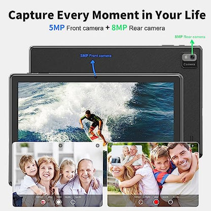 SGIN 10 Inch Android 12 Tablet, 8GB RAM 128GB ROM Tablets Computer with Octa-Core 2.0Ghz Processor, 1982 * 1200 IPS Display, 5MP+8MP Dual Camera, WiFi, Bluetooth 5.0, 6000mAh