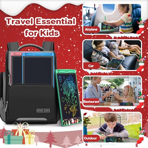 FLUESTON Toys LCD Writing Tablet Toddler,Toys for Boys Girls 3 4 5 6 7 8year,8.8 Inch 3pcs in 1 Pack Drawing Pad Toy Christmas Birthday Gifts for Kids,Drawing Tablet Doodle Board Cute Christmas Theme