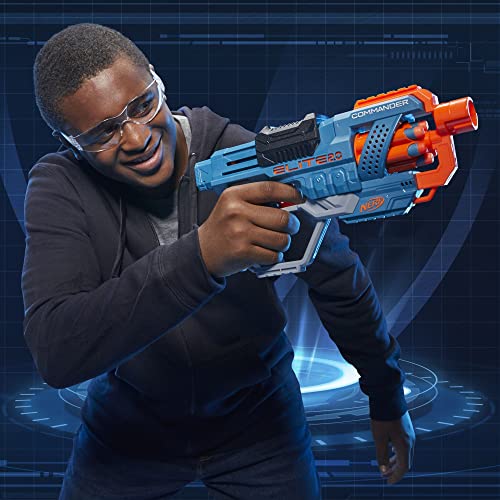 Nerf Elite 2.0 Commander RD-6 Dart Blaster, 12 Darts, 6-Dart Rotating Drum, Outdoor Toys, Great Holiday for Kids, Ages 8 and Up