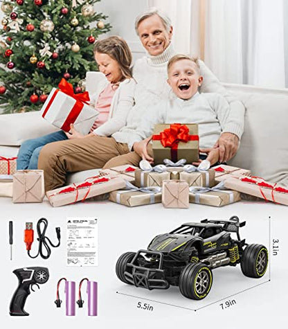 DODOELEPHANT Remote Control Car RC Cars Metal Drift 1/20 Scale Fast 10MPH 2.4Ghz 2WD All Terrain 2X Batteries 50 Min Play Sport Racing Hobby Toy Vehicle Xmas Birthday Gifts for Boys Girls Adults