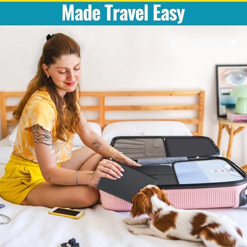 ExploreBliss Packing Cubes for Suitcases 8 Set, Durable Packing Cubes, Foldable Suitcase Organizer Bags Set for Travel Accessories for Luggage(Grey)