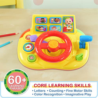 CoComelon Learning Steering Wheel, Learning & Education, Kids Toys for Ages 18 Months Up
