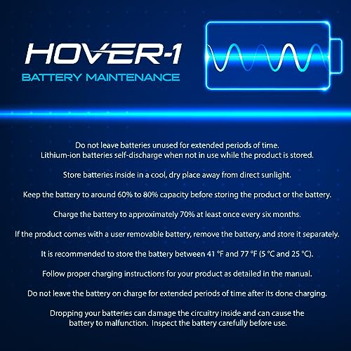 Hover-1 Blast Electric Self-Balancing Hoverboard with 6.5” Tires, Dual 160W Motors, 7 mph Max Speed, and 3 Miles Max Range