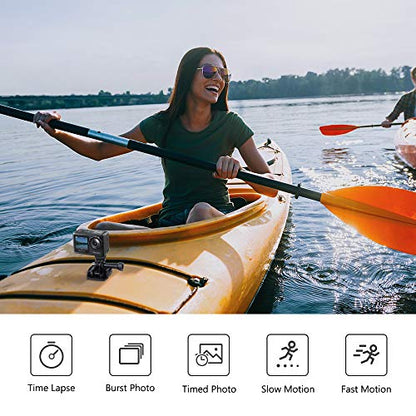 AKASO Brave 7 LE 4K30FPS 20MP WiFi Action Camera with Touch Screen Vlog Camera EIS 2.0 Remote Control 131 Feet Underwater Camera with 2X 1350mAh Batteries Support External Microphone