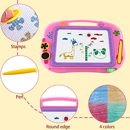 Magnetic Drawing Board Gifts for Toddlers,Drawing Board Cute Travel Size Board Learning and Writing Education Toys for Kids. A Child Drawing Pad Great Holiday Birthday Gifts 3 4 Year Old Girl Boy