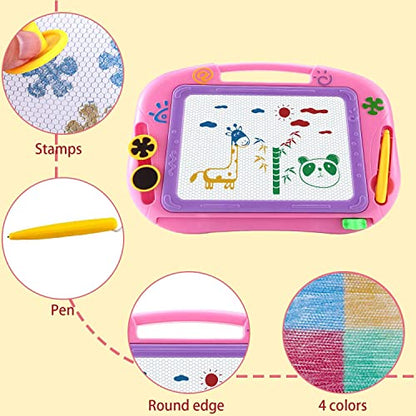 Magnetic Drawing Board Gifts for Toddlers,Drawing Board Cute Travel Size Board Learning and Writing Education Toys for Kids. A Child Drawing Pad Great Holiday Birthday Gifts 3 4 Year Old Girl Boy