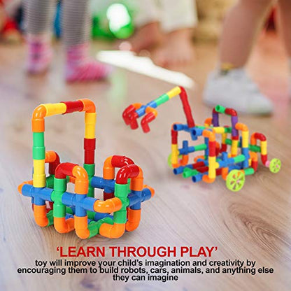 STEM Building Blocks Toy for Kids, Educational Toddlers Toddler Brain Toy Kit, Constructions Toys for 3 4 5 6 7 8 Years Age Boys and Girls – Creativity Kids Toys