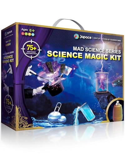Japace Magic Kit & Science Kits for Kids Age 6-8-10-12, 8 Beginner Magic Tricks & 69 Science Experiments STEM Chemistry Sets, Christmas Birthday Gift Ideas for Kids, Educational Toys for Boys & Girls