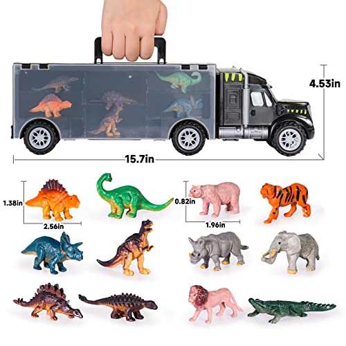 yoptote Dinosaur Toys for Kids 3-5 Kids Toys for 2 3 4 5 Year Old Children Dinosaur Toys for Boys Age 2 3 Year Old Boy Girl Car Trucks with Mat Easter Birthday Gifts Toys for 2 3 4 5 6 Year Old