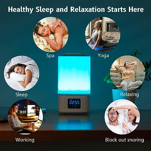 Baby Sound Machine with Night Light - Soothing White Noise for Infants and Kids,Timer & Memory Function