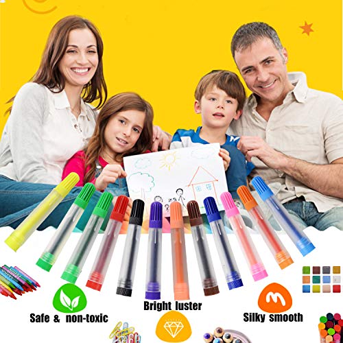 KINSPORY Art Supplies, 228 Pack Art Sets Crafts Drawing Coloring kit, Double-Side Trifold Easel, Oil Pastels, Crayons, Colored Pencils, Creative Gift for Beginners Artists Girls Boys Kids (Black)