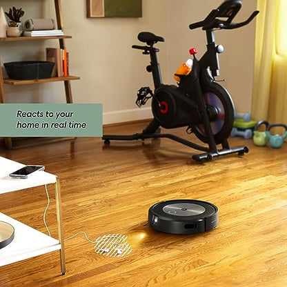 iRobot Roomba j7+ (7550) Self-Emptying Robot Vacuum – Avoids Common Obstacles Like Socks, Shoes, and Pet Waste, Empties Itself for 60 Days, Smart Mapping, Works with Alexa