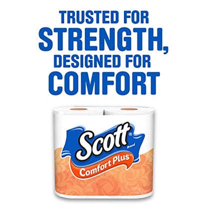 Scott ComfortPlus Toilet Paper, 12 Double Rolls = 24 Regular Rolls, 231 Sheets Per Roll