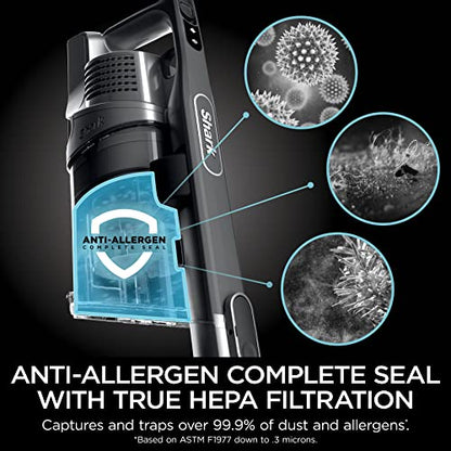 Shark IZ361H Pet Plus Anti-Allergen Cordless Stick Vacuum, Lightweight with Self-Cleaning Brushroll, PowerFins, Removable Handheld, Crevice, Upholstery, & Anti-Allergen Tools, 40 Min Runtime, Blue