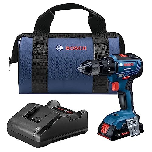 BOSCH GSB18V-490B12 18V EC Brushless 1/2 In. Hammer Drill/Driver Kit with (1) 2 Ah Standard Power Battery