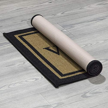 Ottomanson Welcome Collection Non-Slip Rubberback Welcome Design 2x3 Indoor Entryway Doormat, 20" x 30", Beige Welcome