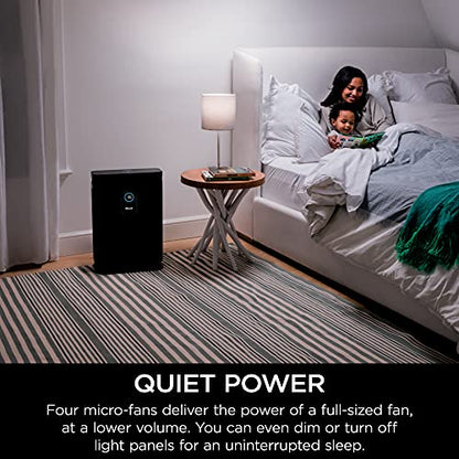Shark HE402AMZ Air Purifier 4 True HEPA with Microban Protection Cleans up to 1000 Sq. Ft., Captures 99.98% of particles, allergens, smoke, odors to 0.1–0.2 microns, Advanced Odor Lock, 4 Fan, Grey