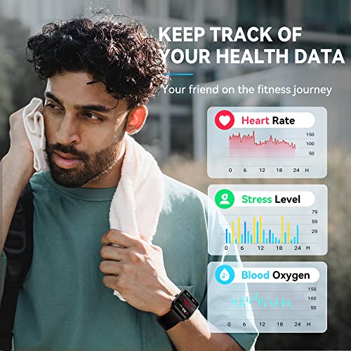 Smart Watch for Men Women(Answer/Make Call),Alexa Built-in,1.8"Fitness Tracker with Heart Rate Sleep SpO2 Monitor,100+Sport Modes,5ATM Waterproof,Activity Trackers and Smartwatches for Andriod iPhone