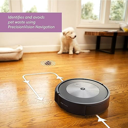 iRobot Roomba j7+ (7550) Self-Emptying Robot Vacuum – Avoids Common Obstacles Like Socks, Shoes, and Pet Waste, Empties Itself for 60 Days, Smart Mapping, Works with Alexa