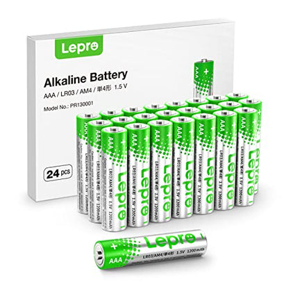Lepro AAA Batteries 24 Pack, Triple A Batteries with Ultra Long-Lasting Power – High Performance, 1200mAh 1.5V Leak-Proof, Corrosion-Resistant Alkaline AAA Batteries, Ideal for Home & Office Devices