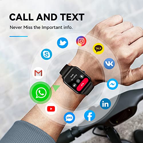 Smart Watch for Men Women(Answer/Make Call),Alexa Built-in,1.8"Fitness Tracker with Heart Rate Sleep SpO2 Monitor,100+Sport Modes,5ATM Waterproof,Activity Trackers and Smartwatches for Andriod iPhone