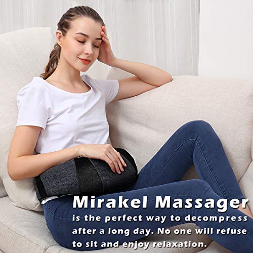 Shiatsu Electric Massager with Heat, Kneading Massage Pillow for Neck, Back, Shoulder, Muscle Pain Relief, Get Well Soon Presents - Christmas Gifts