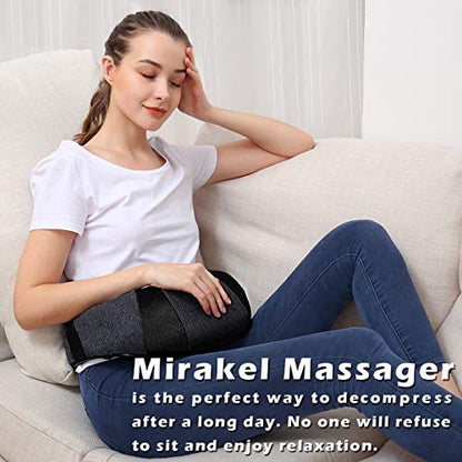 Shiatsu Electric Massager with Heat, Kneading Massage Pillow for Neck, Back, Shoulder, Muscle Pain Relief, Get Well Soon Presents - Christmas Gifts