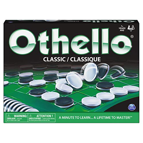Spin Master Othello, Strategy Classic Family Board Game 2-Player Reversi Brain Teaser STEM Math Skills, for Adults and Kids Ages 7 and up