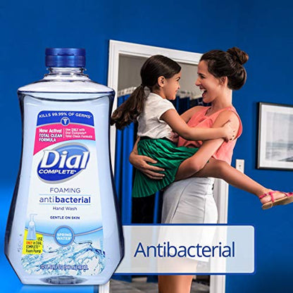 Dial Complete Antibacterial Foaming Hand Soap Refill, Spring Water, 32 Fl Oz