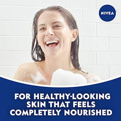 NIVEA White Peach and Jasmine Body Wash with Nourishing Serum, 20 Fl Oz