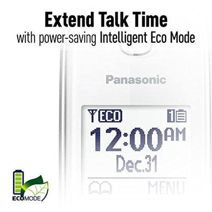 Panasonic Expandable Cordless Phone System with Answering Machine and Call Block - 3 Cordless Handsets - KX-TGD533W (White/Silver)