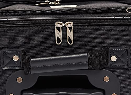 American Tourister Fieldbrook XLT Softside Upright Luggage, Black, 4-Piece Set (BB/WD/21/25 UP)