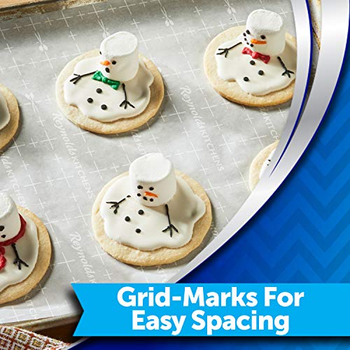 Reynolds Kitchens Cookie Baking Sheets, Pre-Cut Parchment Paper, 22 Sheets (Pack of 1)
