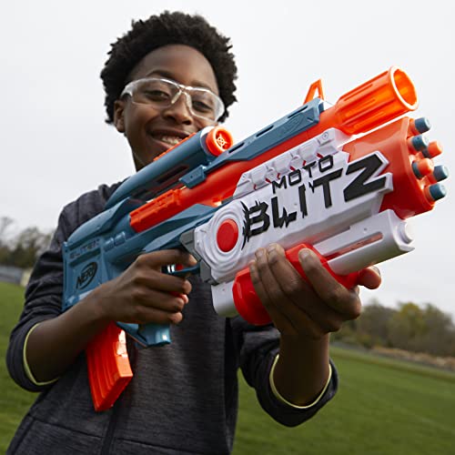 NERF Elite 2.0 Motoblitz Blaster with Scope, Motorized 10-Dart Blasting, Airblitz 6 Darts, Outdoor Toys for 8 Year Old Boys & Girls