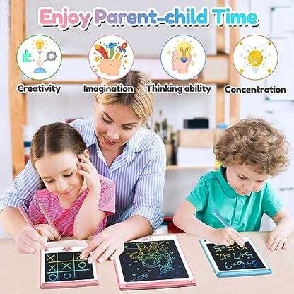 Hockvill LCD Writing Tablet for Kids 3 in 1 Pack, 8.8 Inch Learning Toys for 3 4 5 6 7 8 Year Old Girls Boys, Toddler Drawing Pad Doodle Board Travel Essentials Christmas Birthday Gift for Children