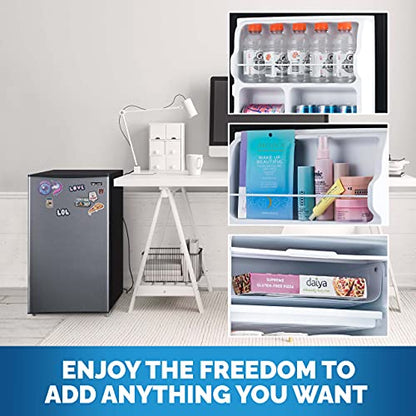 NewAir 3.3 Cu. Ft. Compact Mini Refrigerator with Freezer, Can Dispenser and Energy Star, Perfect for Dorm Rooms, Bedrooms, Home Offices, and RV Vans
