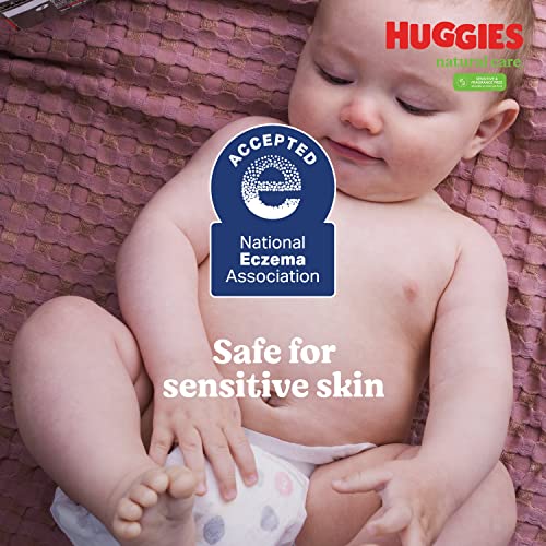 Huggies Natural Care Sensitive Baby Wipes, Unscented, Hypoallergenic, 99% Purified Water, 8 Flip-Top Packs (448 Wipes Total)
