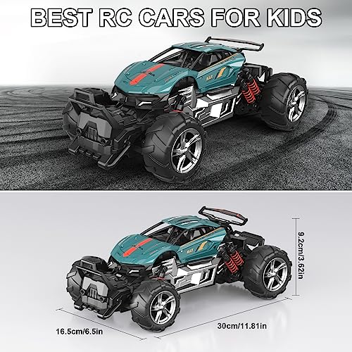 Remote Control Truck,2.4GHz Big RC Cars for Adults Kids,1:12 Scale Toy Cars Hobby Grade RC Cars with Rechargeable Batteries,Present Birthday Gifts for Boys and Girls
