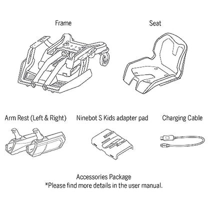 Segway Ninebot Mecha Kit, Applicable to Electric Self-Balancing Scooter, Human-Body Sensor in Joystick, Mobile App Integration (Not Included Ninebot S)