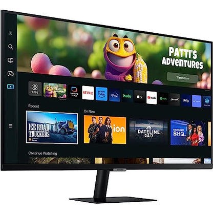 SAMSUNG 27" M50C Series FHD Smart Monitor w/Streaming-TV, 4ms, 60Hz, HDMI, HDR10, Watch Netflix, YouTube and More, IoT Hub, Mobile Connectivity, LS27CM502ENXGO, Black