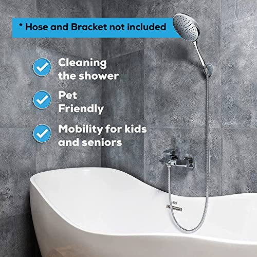 SparkPod Handheld Shower Head - 6 - Inch Round Shower Head - Rainfall Experience - Tool-Free Installation - Without Bracket or Hose - Pressure Shower Head Luxury Polished Chrome - Pet Friendly Shower