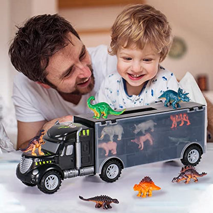 yoptote Dinosaur Toys for Kids 3-5 Kids Toys for 2 3 4 5 Year Old Children Dinosaur Toys for Boys Age 2 3 Year Old Boy Girl Car Trucks with Mat Easter Birthday Gifts Toys for 2 3 4 5 6 Year Old