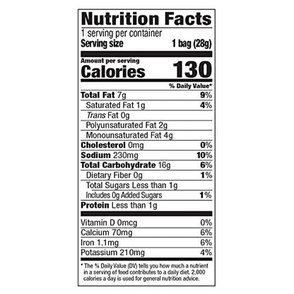 Sensible Portions Garden Veggie Chips, Sea Salt, Snack Size, 1 Oz (Pack of 24)