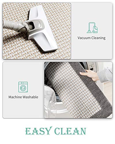 AMOAMI Rugs and Mats Non Skid, Washable, Absorbent for Large Kitchen Floor, Front of Sink, 2 PCS Set 20"x32"+20"x48"