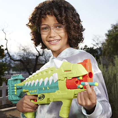 NERF DinoSquad Armorstrike Dart Blaster, 16 Darts, Indoor and Outdoor Games, Dinosaur Toys for 8 Year Old Boys and Girls and Up