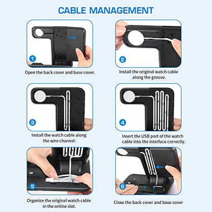 WAITIEE Wireless Charger 3 in 1,15W Fast Charging Station for Apple Watch 7/6/5/4/3/2/1,for AirPods Pro,for iPhone14/13 Pro/Pro Max/12/11/X/Xr,for Samsung Galaxy Phone Series (No Watch Charging Cable)