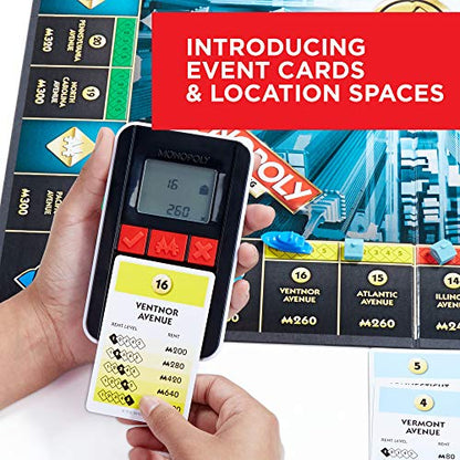 Monopoly Ultimate Banking Edition Board Game for Families and Kids Ages 8 and Up, Electronic Banking Unit (Amazon Exclusive)