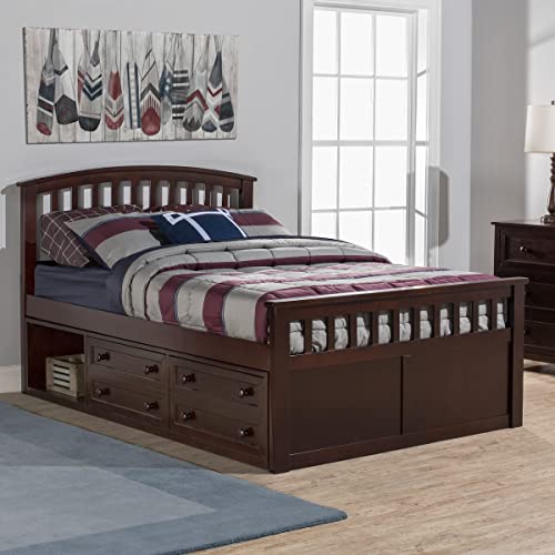 Hillsdale Furniture Hillsdale Bed with One Storage Unit, Full, Chocolate