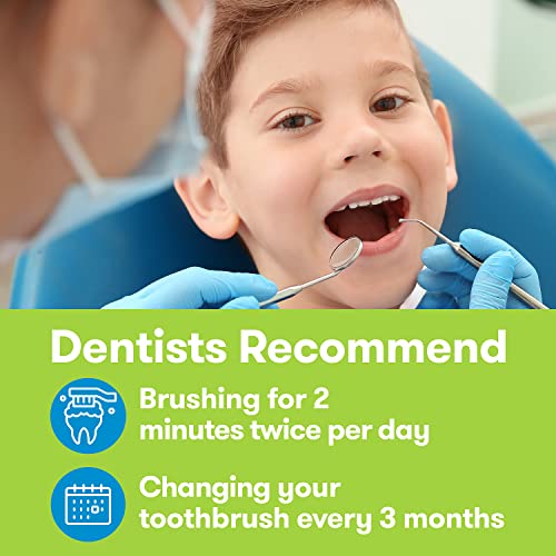 Firefly Light-Up Timer Kids Toothbrush with Suction Cup, Soft - 2 Count (Pack of 1), Assorted